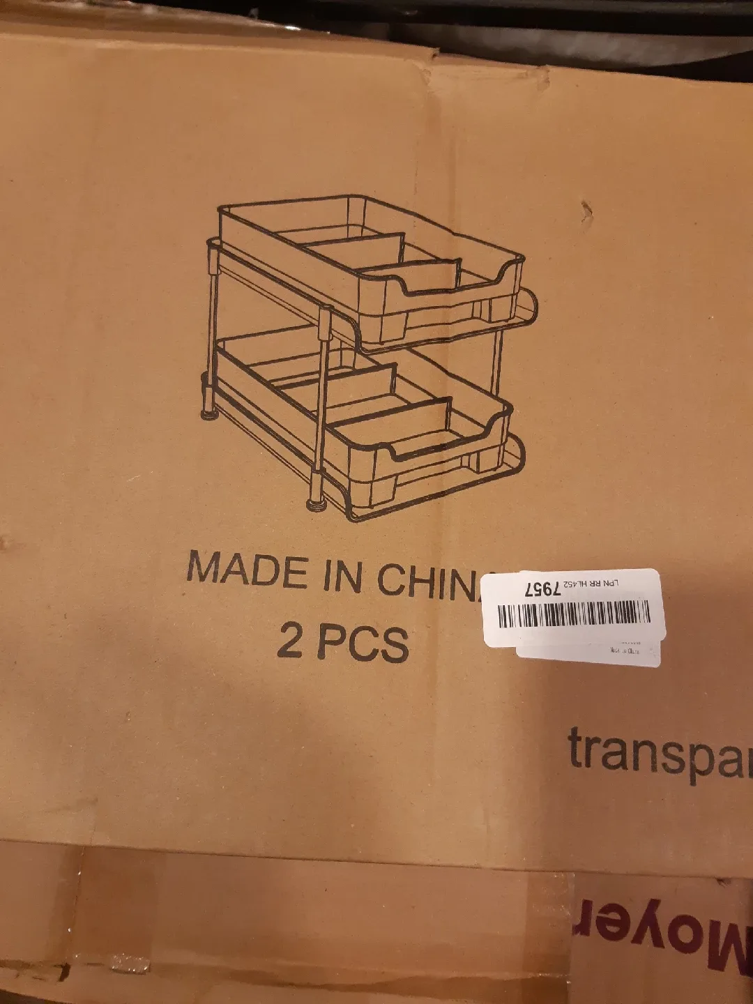 2-Tier Clear Storage Organizer, New in Box image indicator(3)