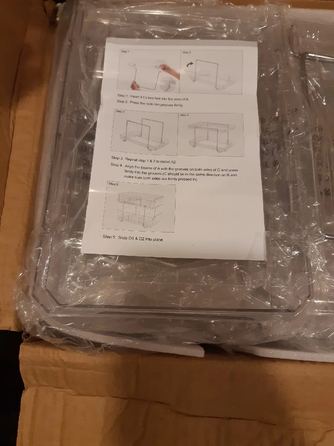 2-Tier Clear Storage Organizer, New in Box image indicator(5)