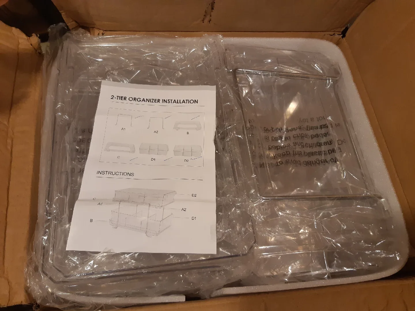 2-Tier Clear Storage Organizer, New in Box image indicator(6)