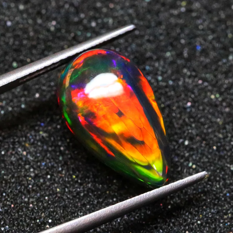 Brilliant and Beautiful 3.30 ct Pear-Shaped Honeycomb Opal thumbnail