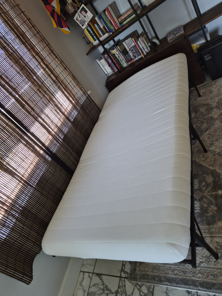 White Mattress and metal frame - photo 2