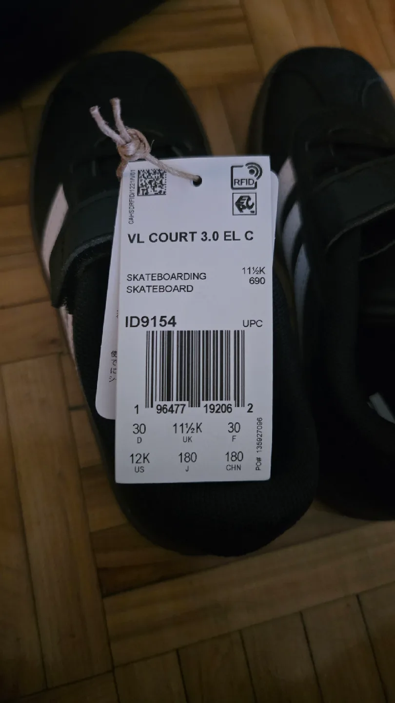 Adidas VL Court 3.0 EL C Kids Shoes - Size 12K image indicator(5)