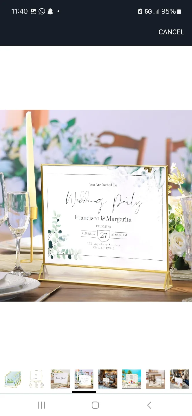 Uniqooo Acrylic Sign Holder 8.5 x 11 inch - 4 Pack image indicator(4)