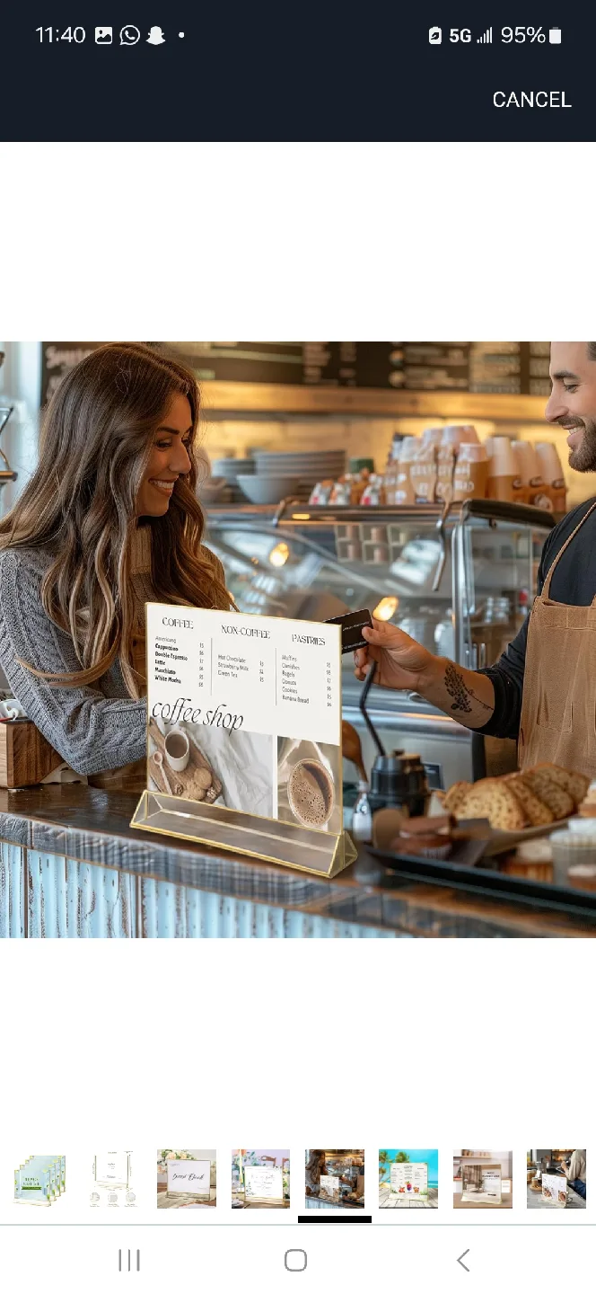 Uniqooo Acrylic Sign Holder 8.5 x 11 inch - 4 Pack image indicator(5)