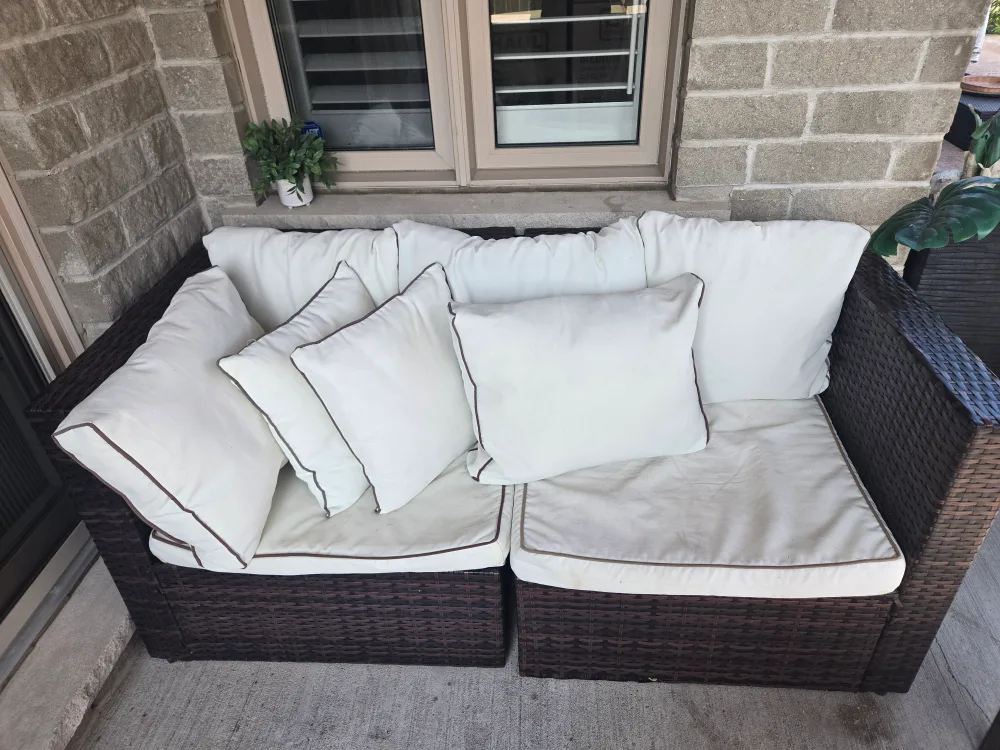 Outdoor Wicker Patio Sectional Sofa Set thumbnail