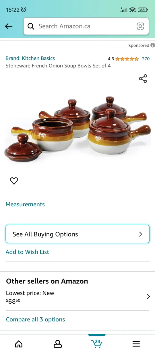 Kitchen Basics Stoneware French Onion Soup Bowls - Set of 4 image indicator(2)