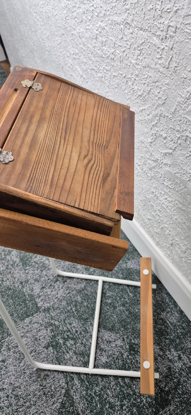 Modern Wooden Flip-Top Writer's Desk image indicator(4)