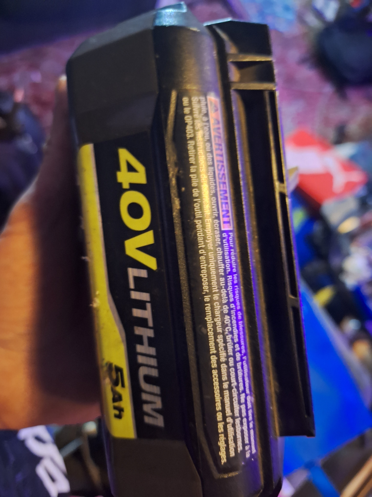 Ryobi 40V Lithium 5Ah Battery - photo 2