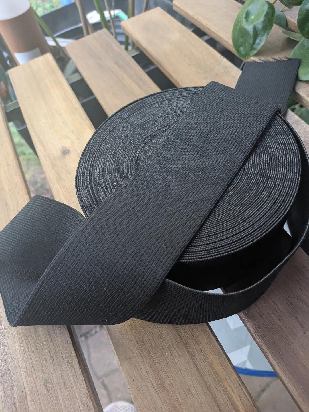 Wide Black Elastic Band Roll - 10 yards x 2 inches wide thumbnail