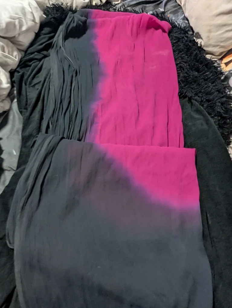 Pink & Grey Ombre wrap around skirt thumbnail