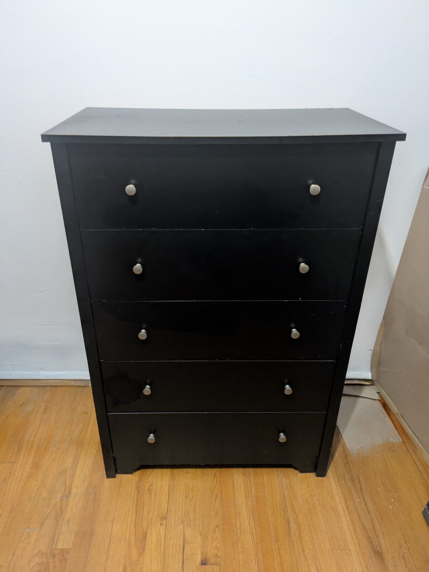 Black 5-Drawer Dresser