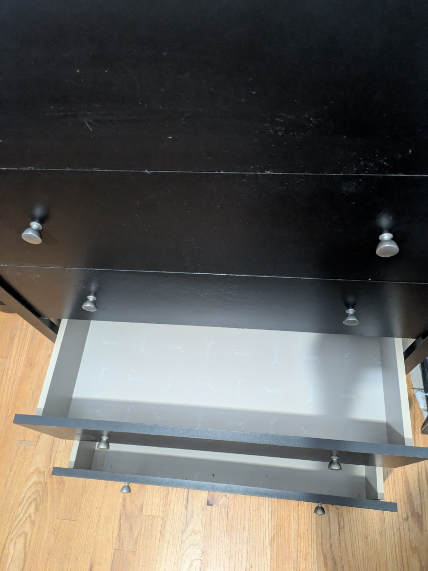 Black 5-Drawer Dresser - photo 2