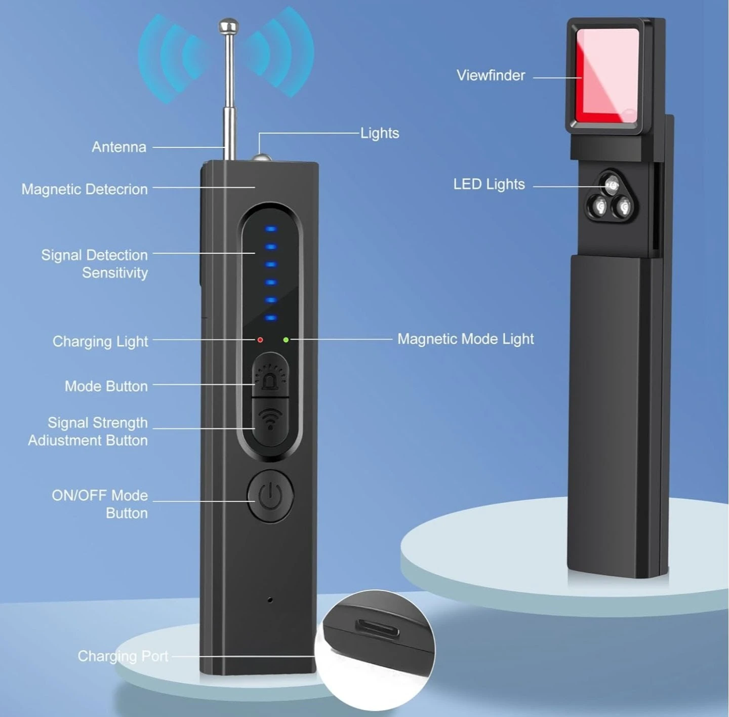 Spy Camera Detector, GPS Tracker Detector, Upgraded - photo 2