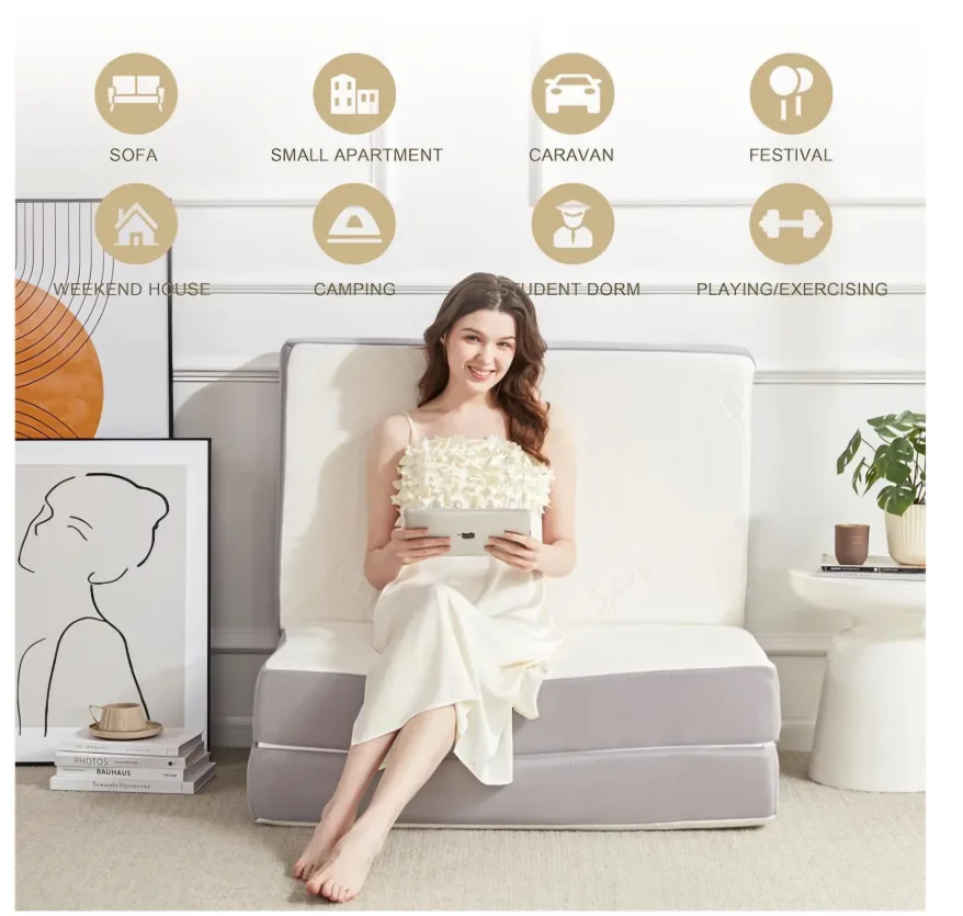 Lazyzizi Twin size Memory Foam Tri-fold Mattress image indicator(3)