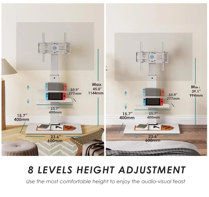 FITUEYES Universal TV Stand with Swivel Mount- Like NEW! image indicator(4)