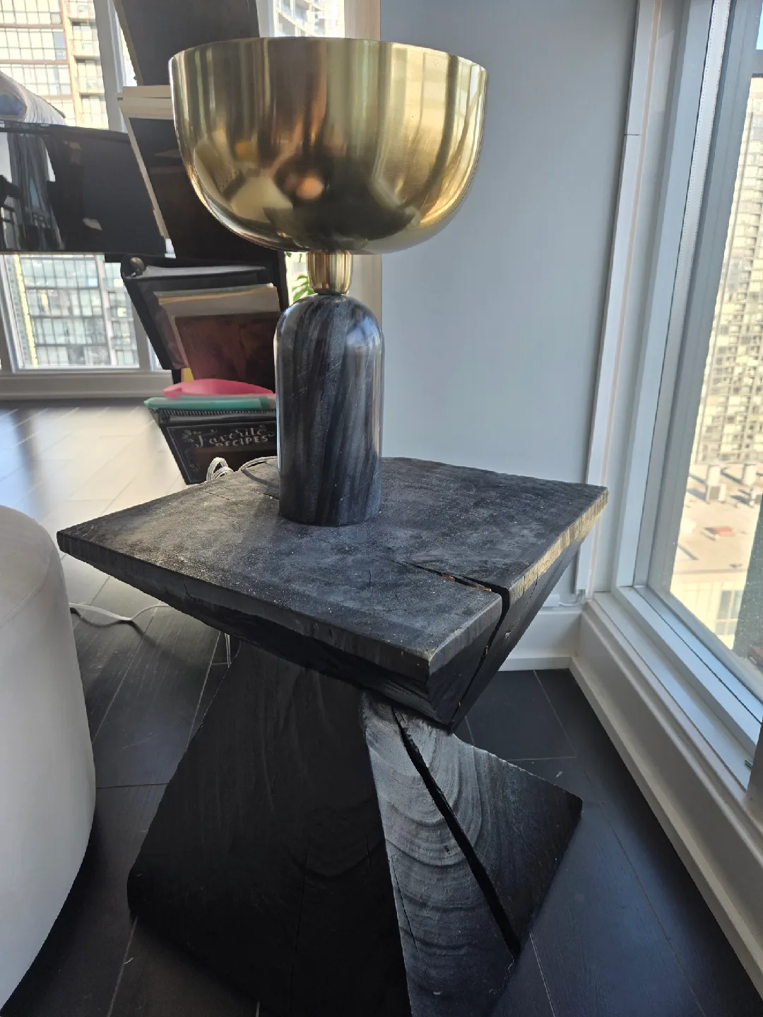 Carbonized Wooden Accent Table image indicator(3)