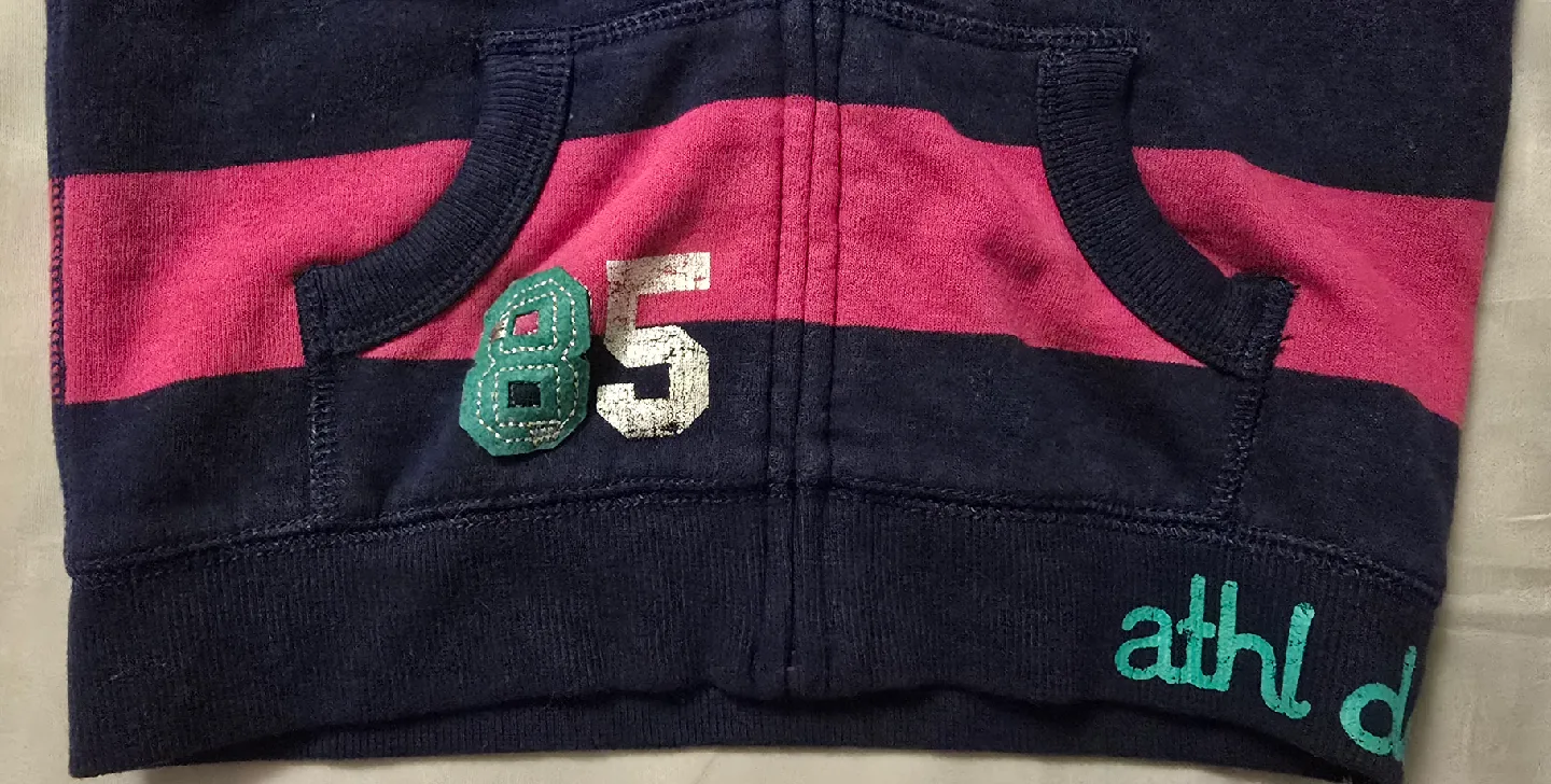 NEW! Girls Tommy Hilfiger Striped Zip-Up Hoodie! Size 4T image indicator(4)