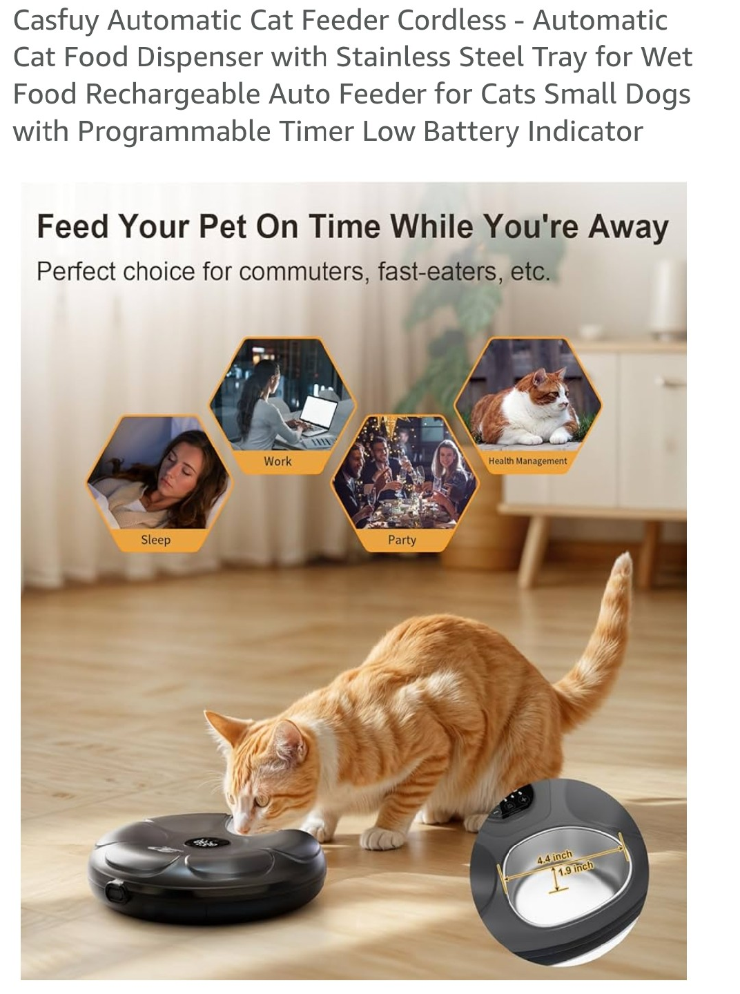 Casfuy Automatic Cat Food Dispenser - photo 5