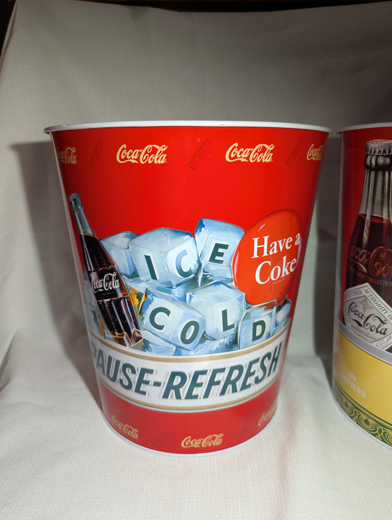 Coca Cola Coke metal garbage cans. Never Used - photo 2