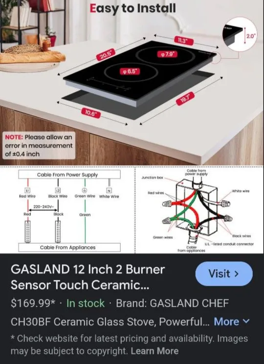 Karinear 12 Inch 2 Burner Ceramic Cooktop image indicator(5)