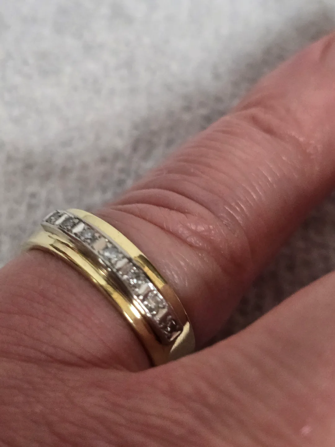 Gold Ring with diamonds-14 k image indicator(10)