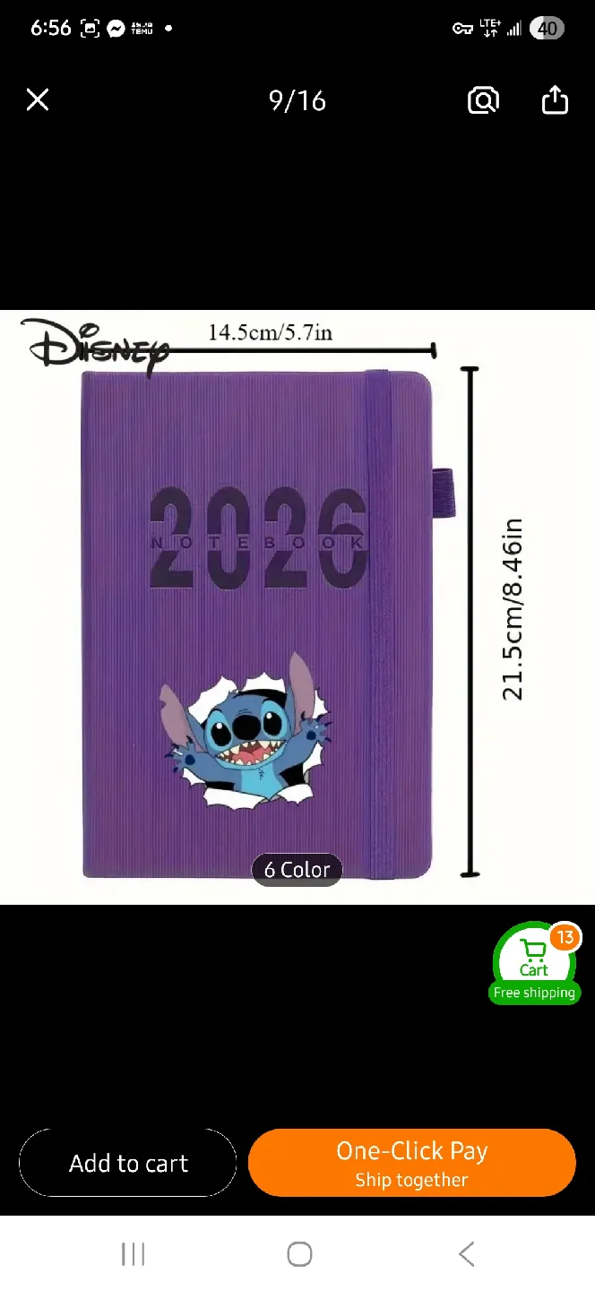 NEW Disney 2026 Stitch A5 Notebook - Pink 💖 image indicator(5)