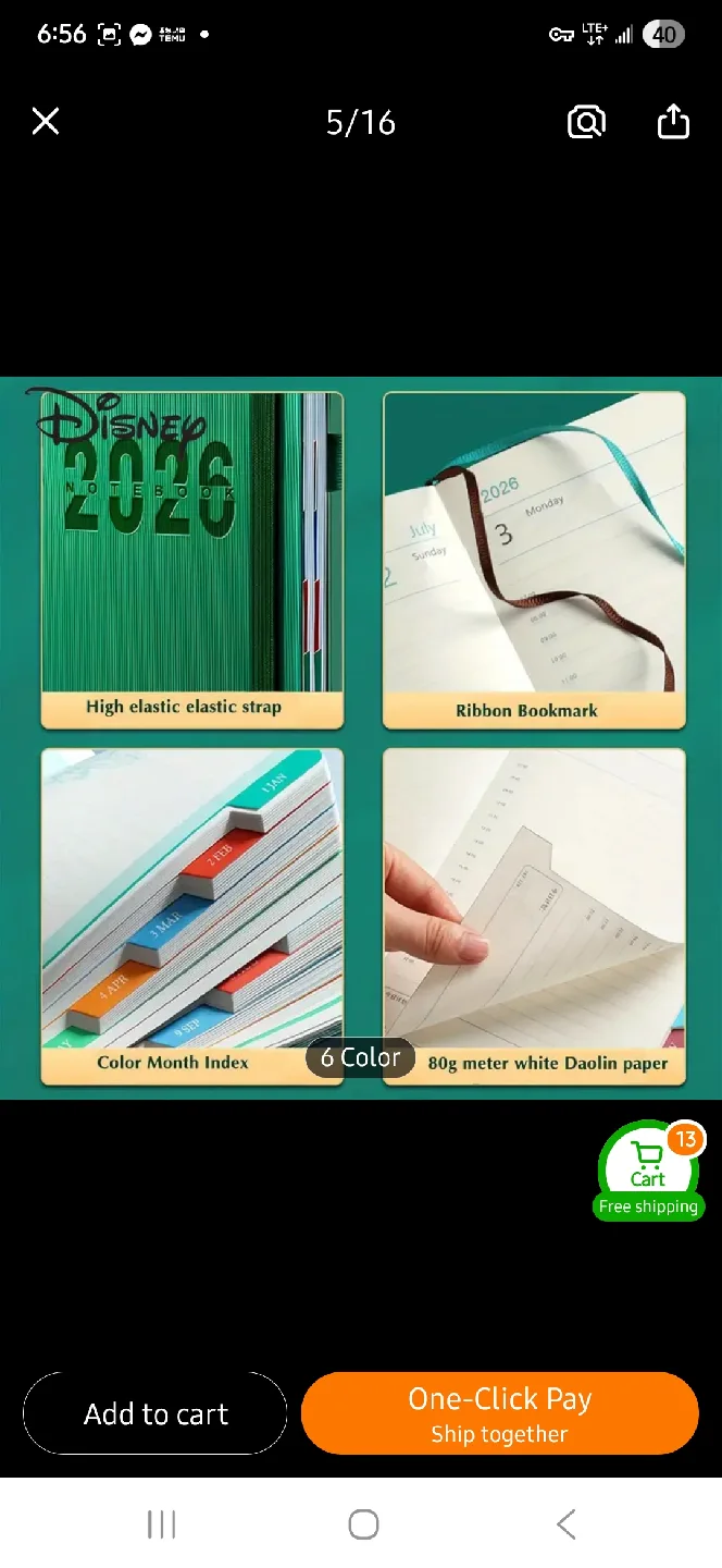 NEW Disney 2026 Stitch A5 Notebook - Pink 💖 image indicator(6)