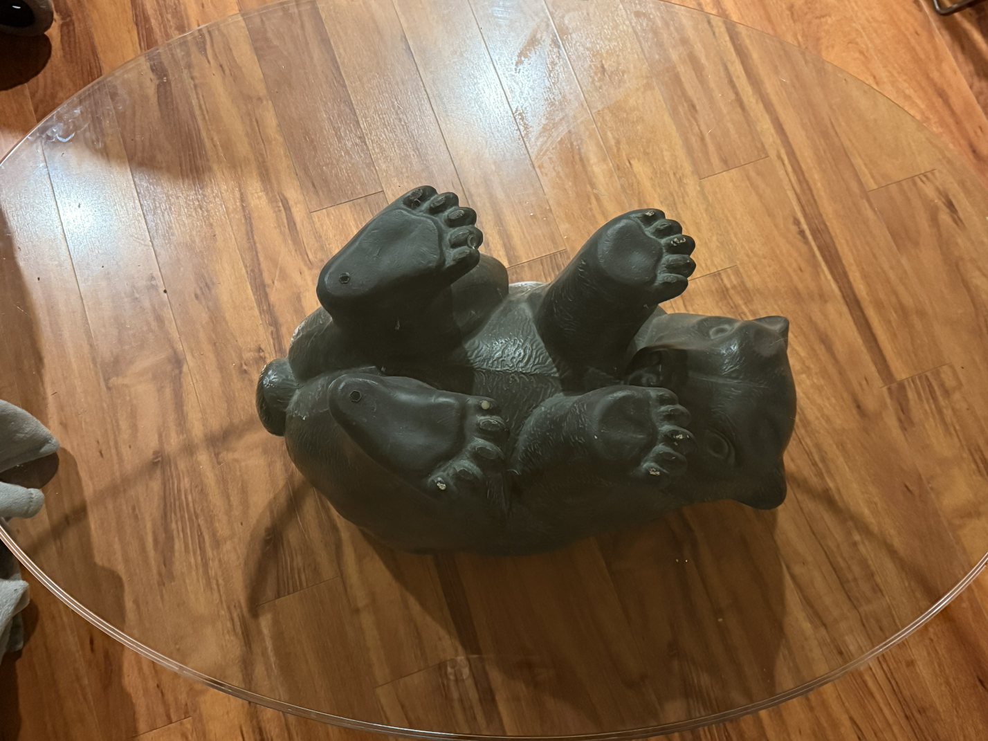 Glass Top Bear Base Coffee Table - photo 4