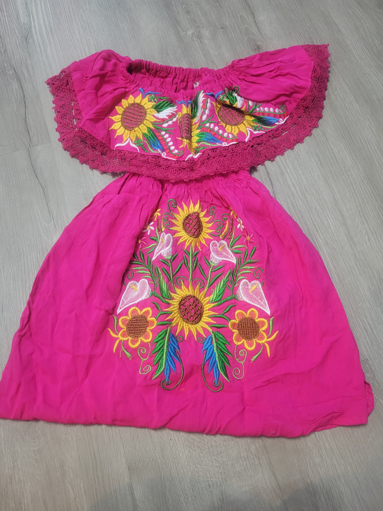 Pink Embroidered Dress