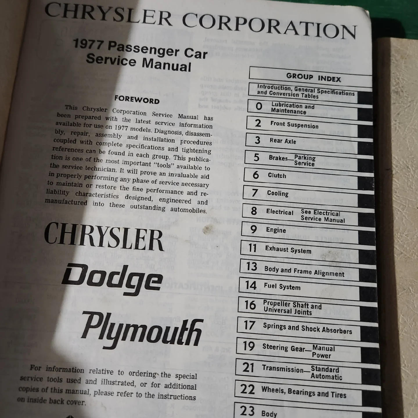 1977 Chrysler Plymouth Dodge Service Manuals image indicator(2)