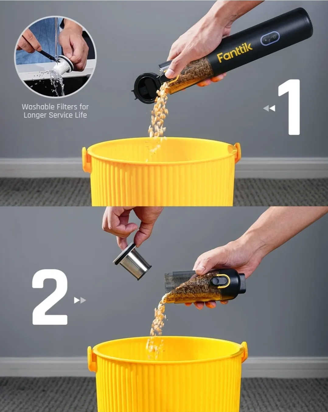 Fanttik Cordless Car Vacuum Cleaner image indicator(5)