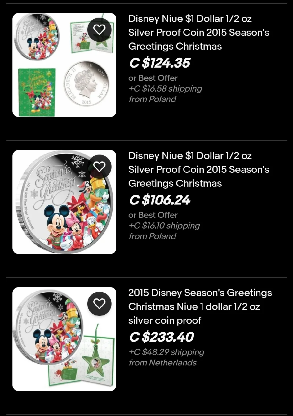 2015 pure silver Disney Christmas ornament/coin image indicator(4)