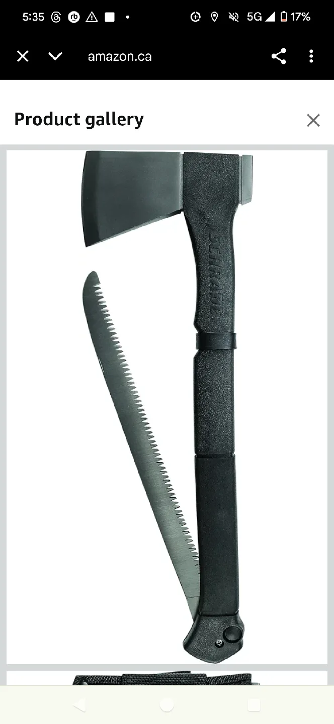 Schrade SCAXE9 Hatchet with 12" Wood Saw image indicator(5)