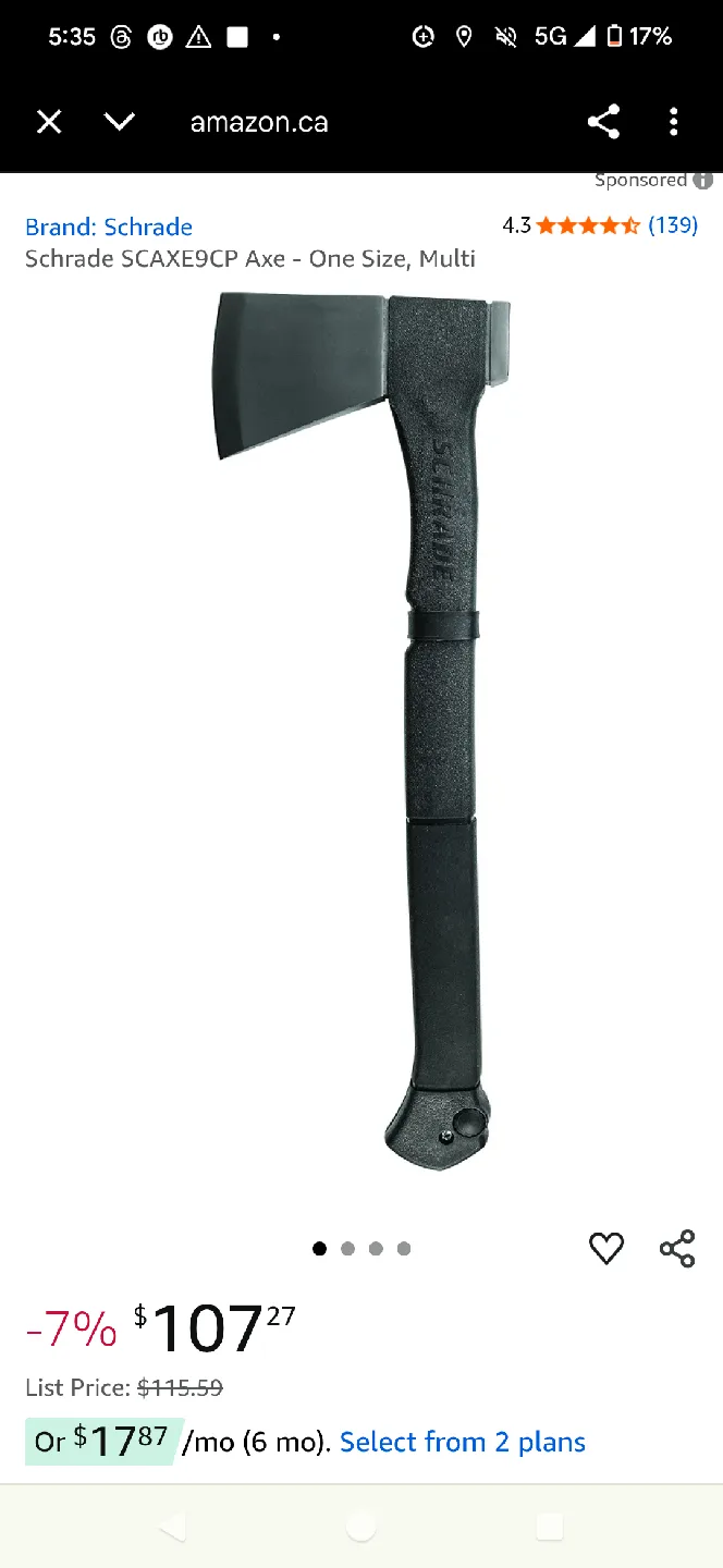 Schrade SCAXE9 Hatchet with 12" Wood Saw image indicator(7)