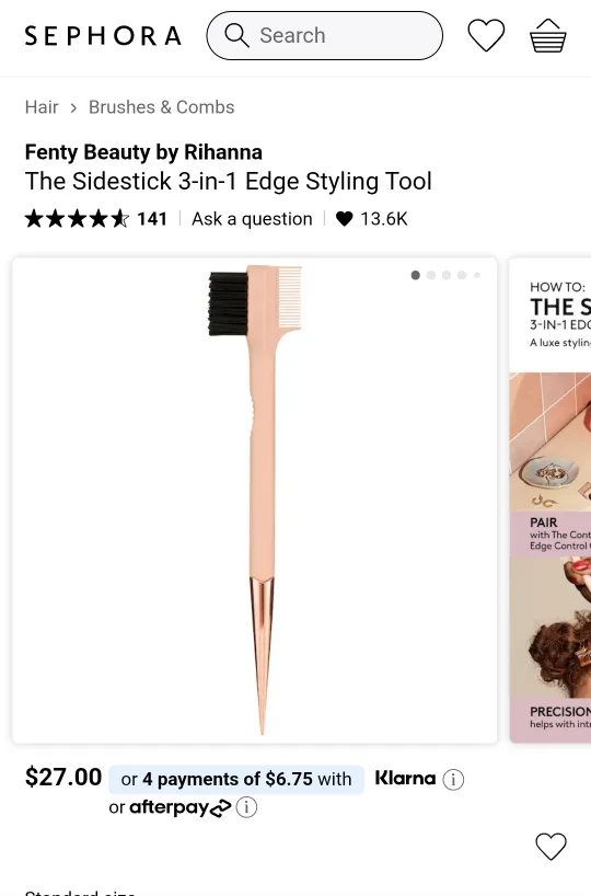 New Fenty Hair Sidestick 3-in-1 Edge Styling Tool thumbnail