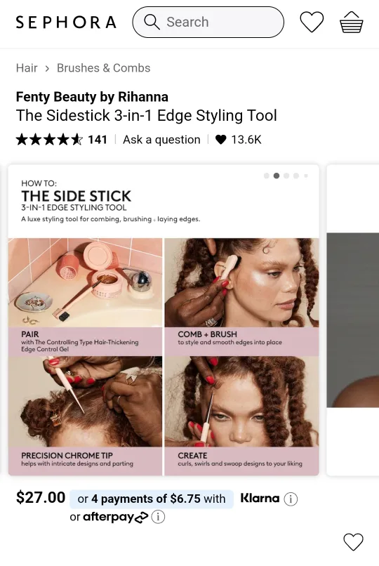 New Fenty Hair Sidestick 3-in-1 Edge Styling Tool image indicator(5)