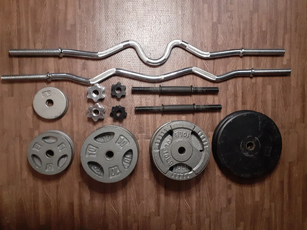 Weightlifting Barbell Set ONLY $80 !!! thumbnail