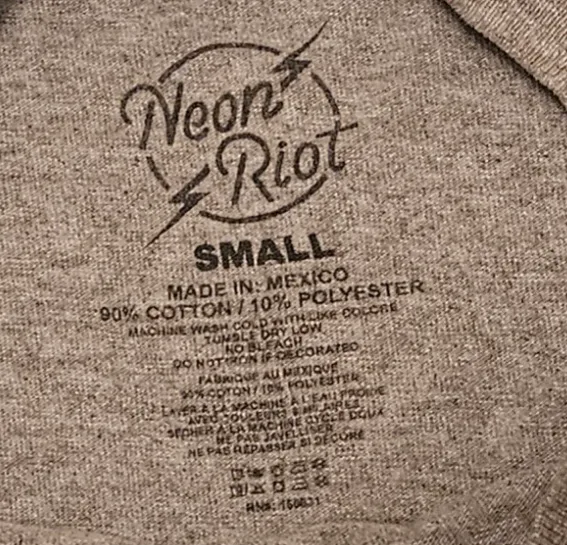 Neon Riot Grey T-Shirt - Size Small image indicator(2)