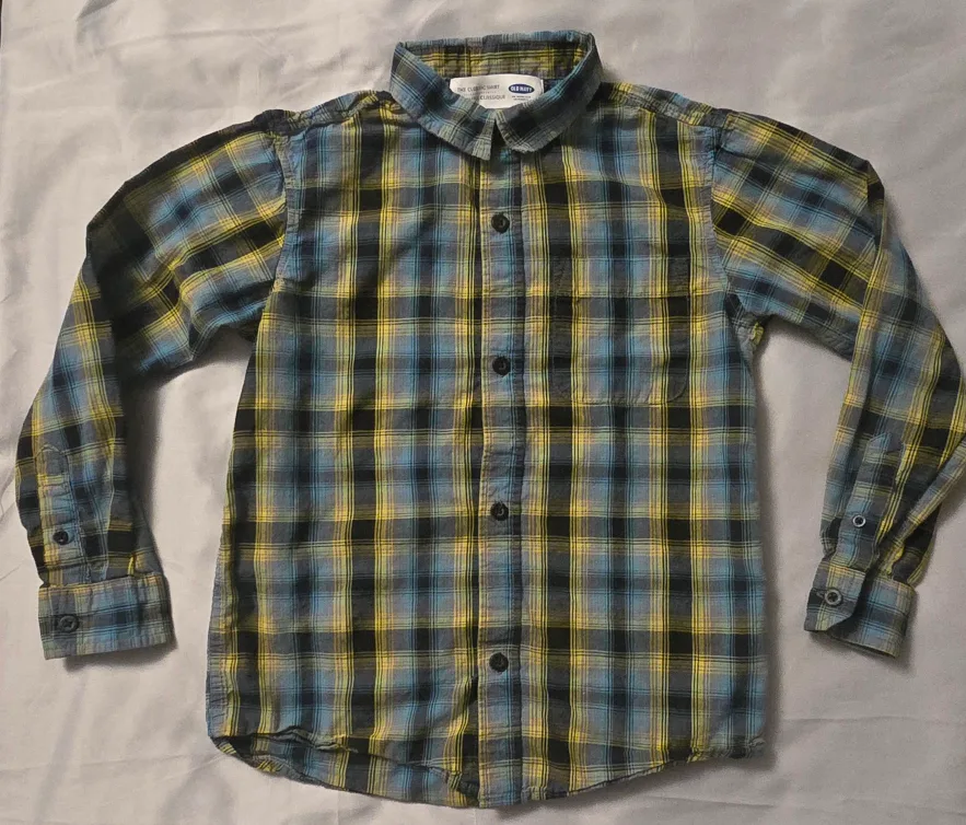 Boys Old Navy Plaid Shirt - Size 6-7 (S) thumbnail