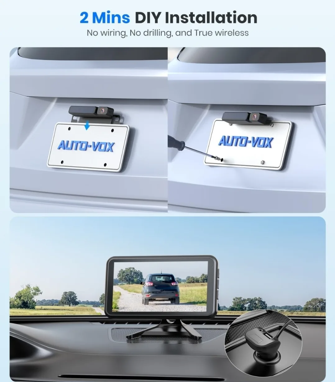New AUTO-VOX Solar Wireless Backup Camera image indicator(2)