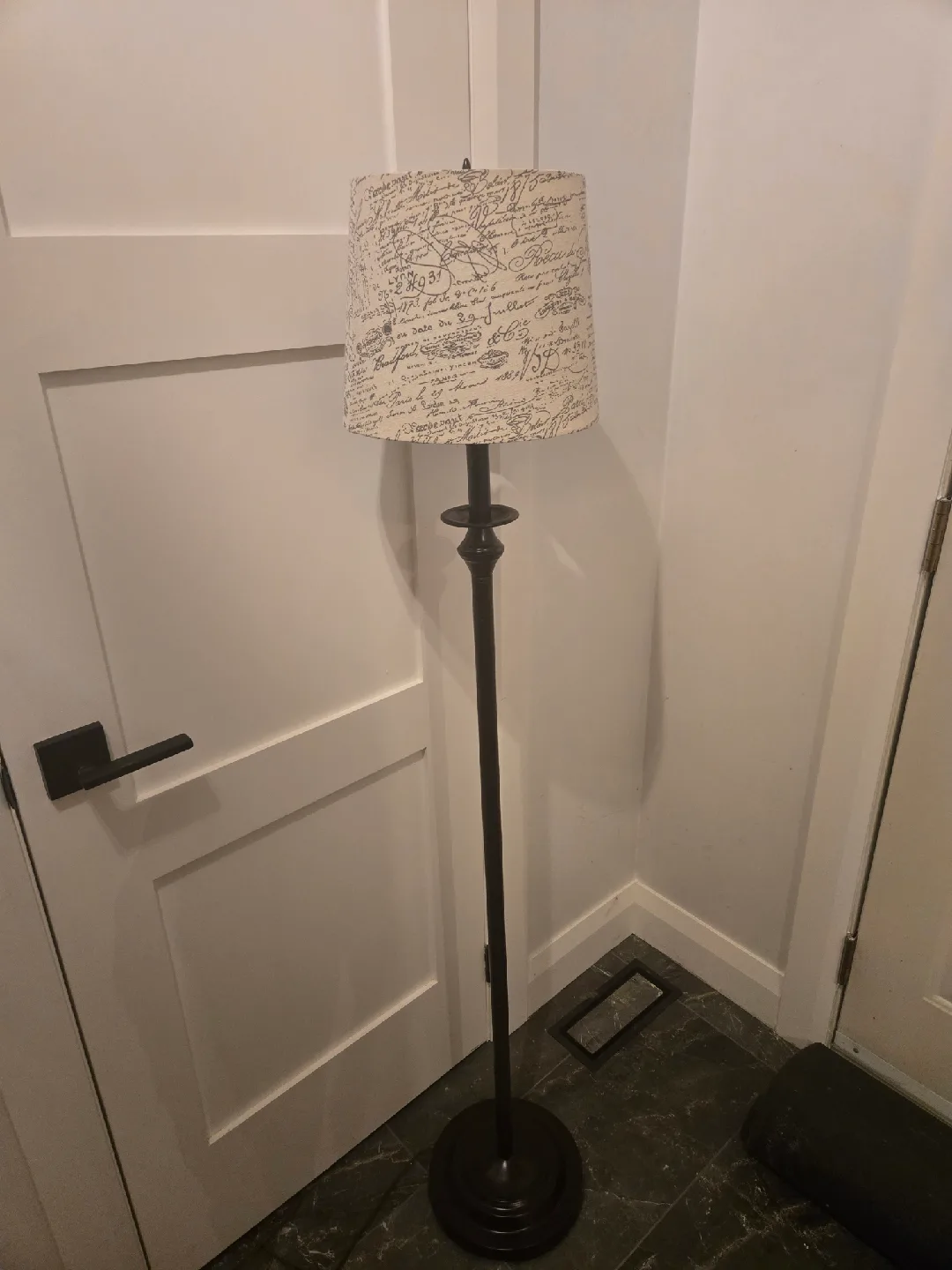 Floor Lamp with Patterned Shade thumbnail