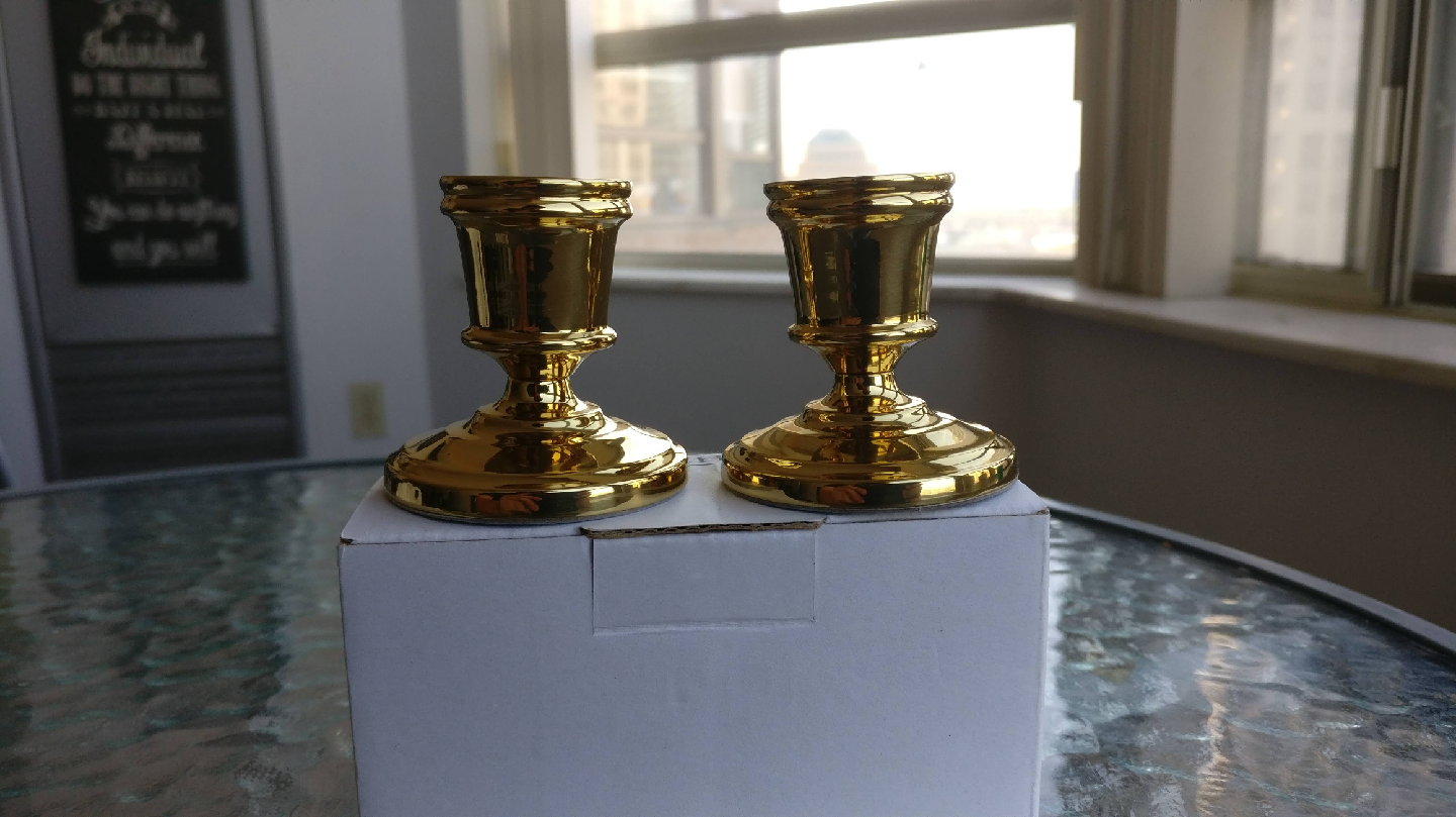 Gold Coloured Candlestick Holder