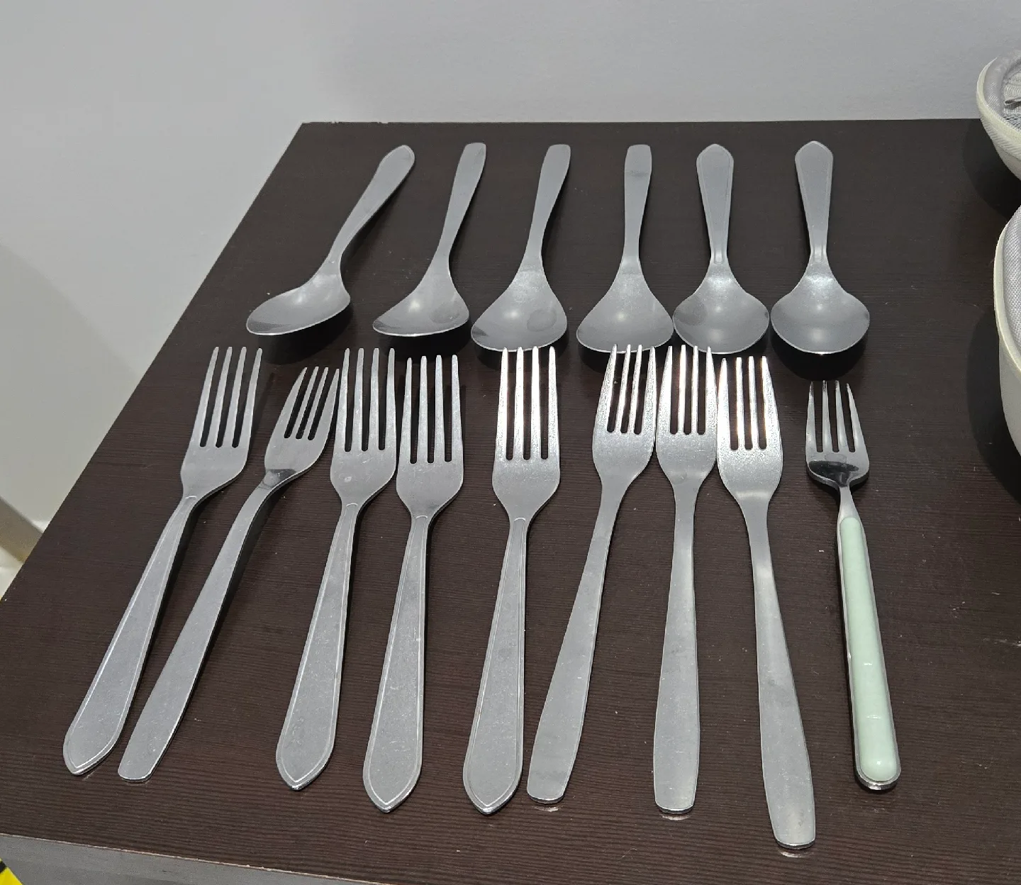 🥕🥕🥕Silver Forks & Spoons Set stainless steel image indicator(3)