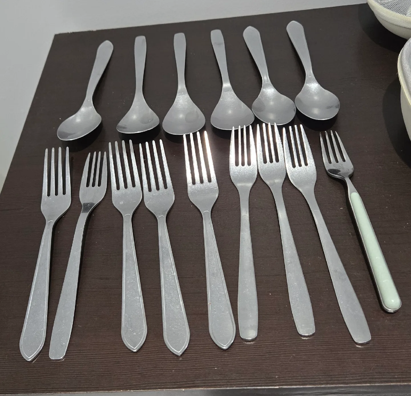 🥕🥕🥕Silver Forks & Spoons Set stainless steel image indicator(2)