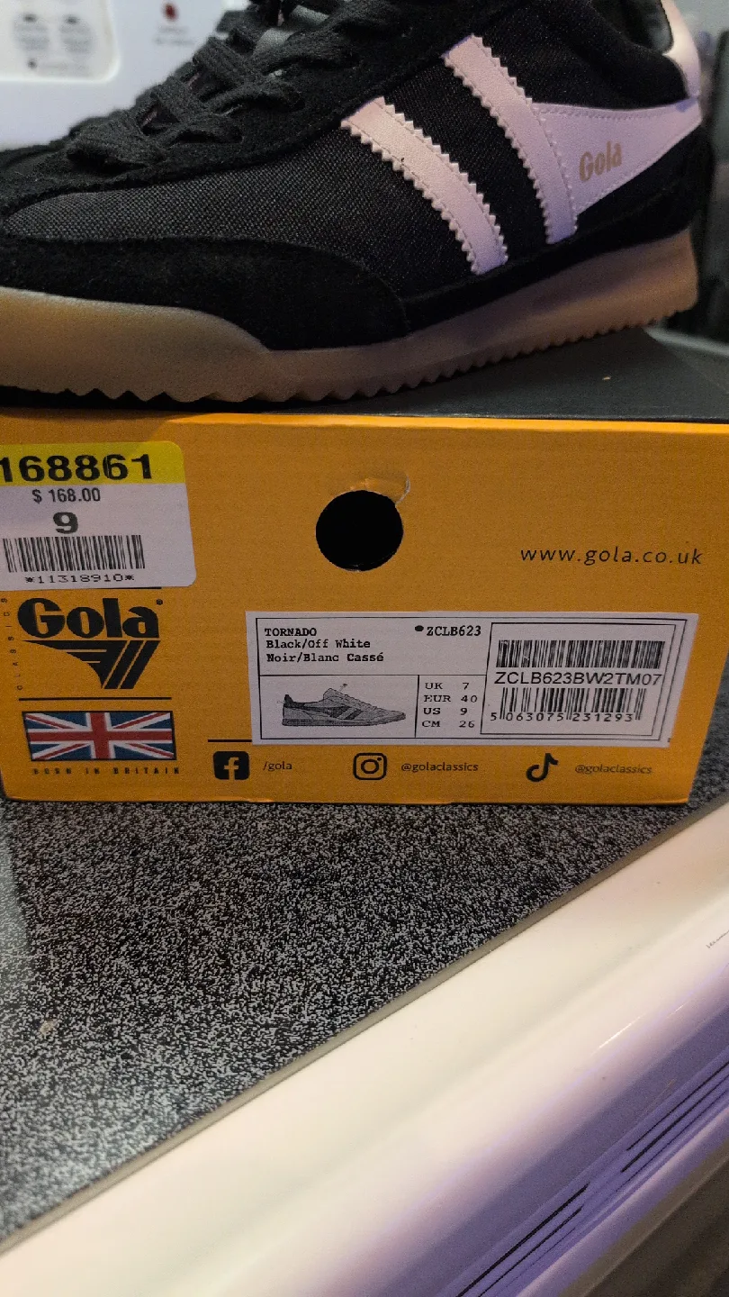 Gola Tornado Black/Off White, Size 9 image indicator(2)