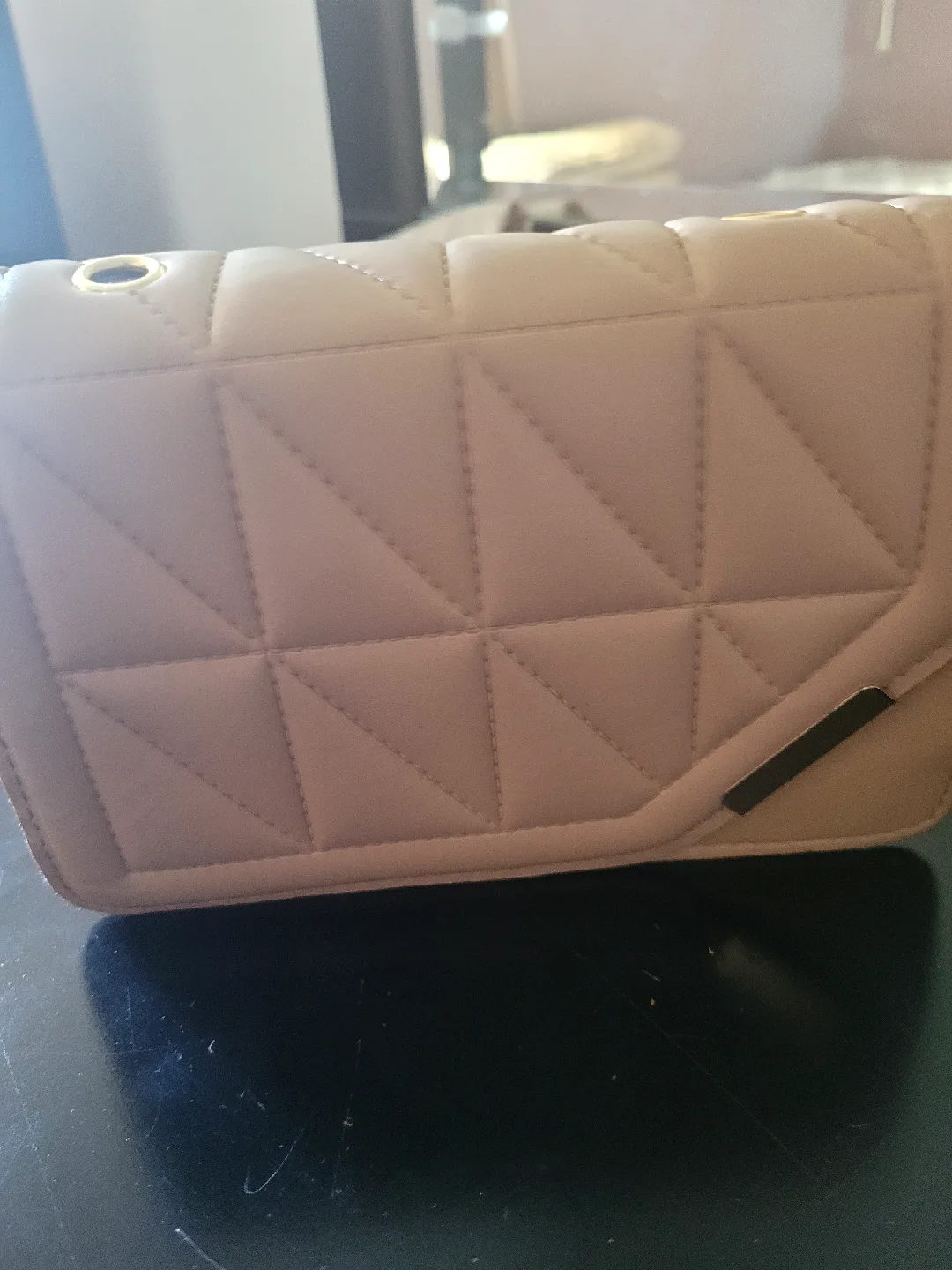 Beige Quilted Shoulder Bag image indicator(2)