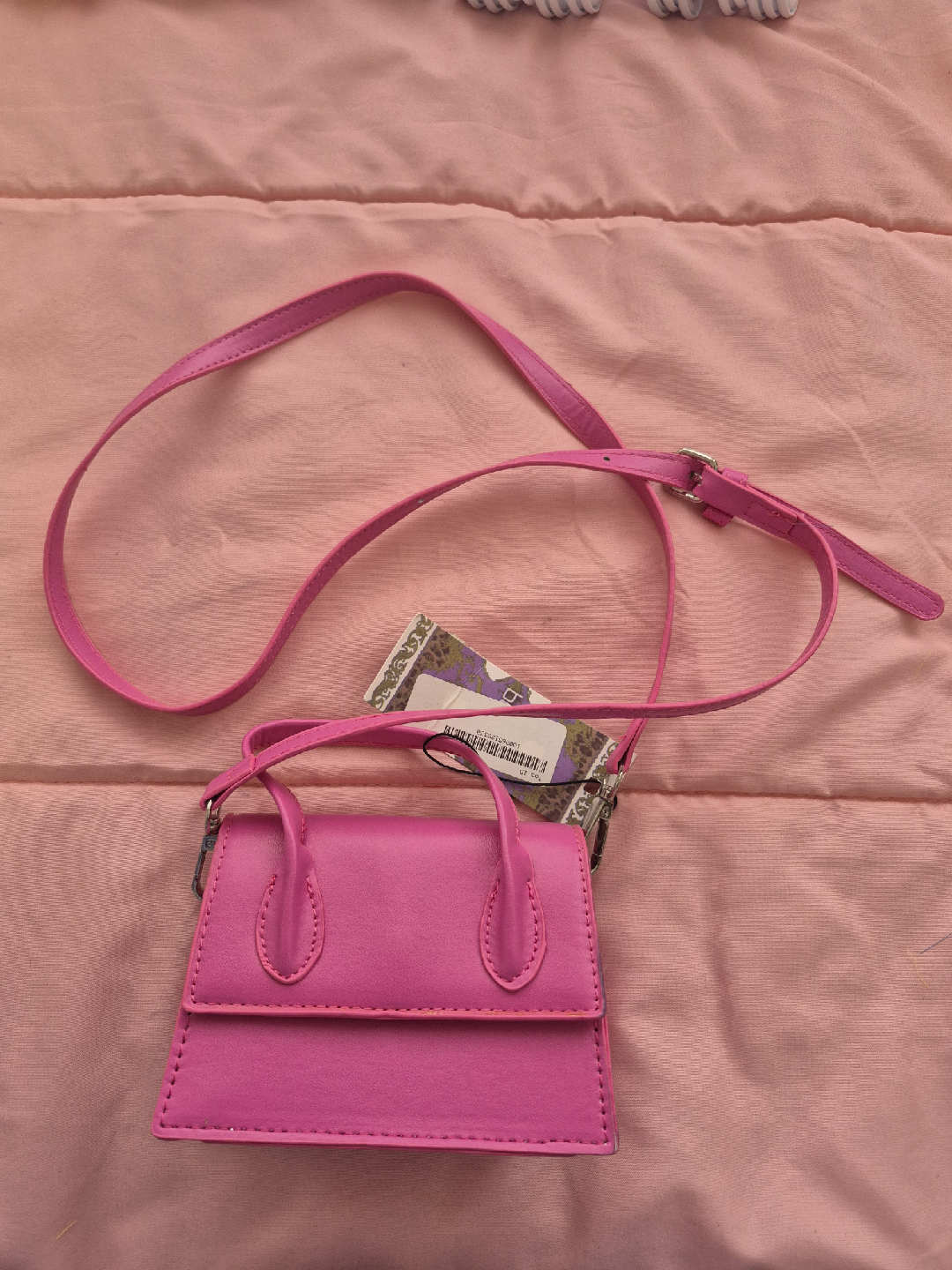 Hot Pink Mini Top Handle Bag