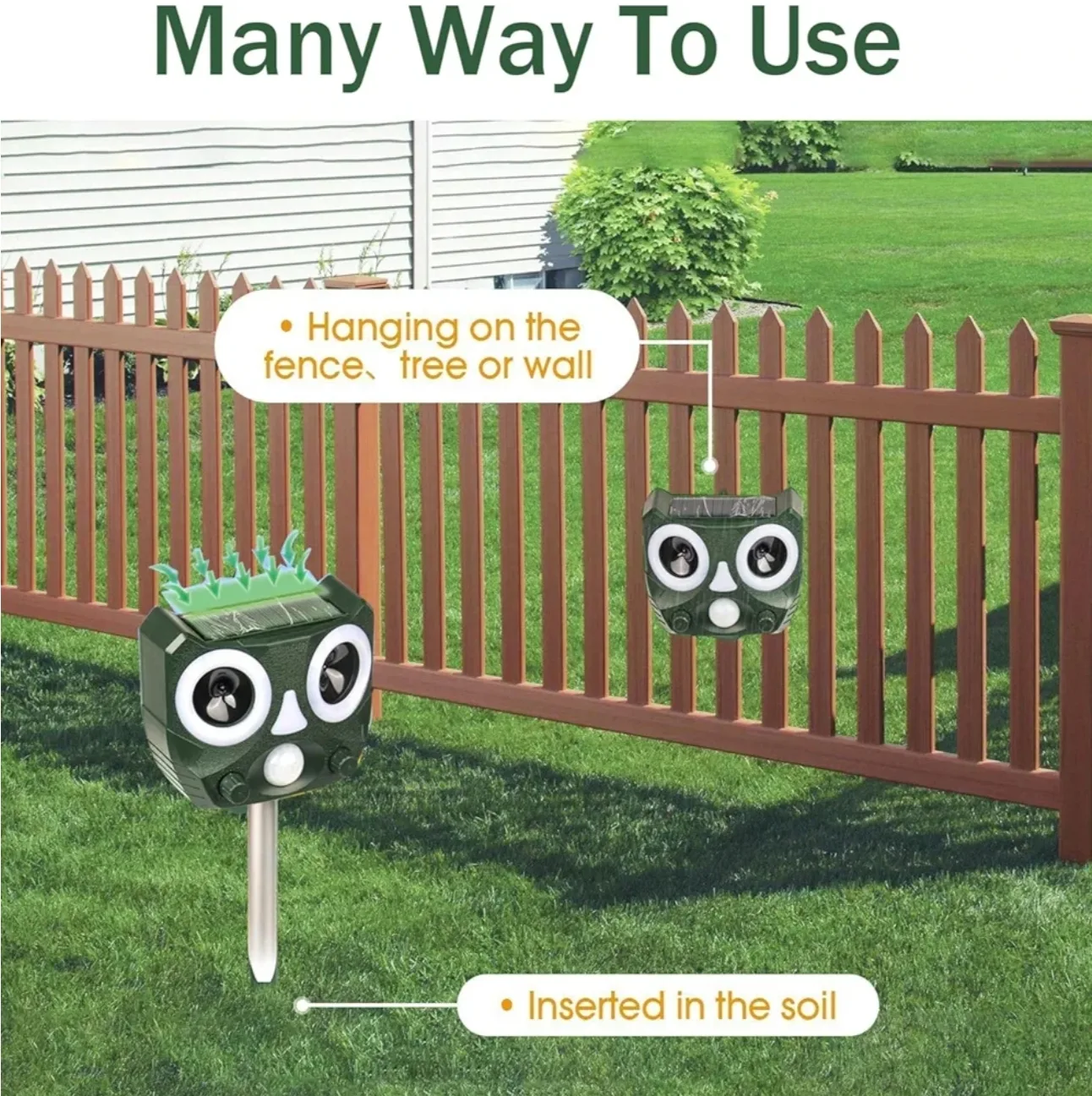 Ultrasonic Solar Animal Repeller. Garden Protector image indicator(5)