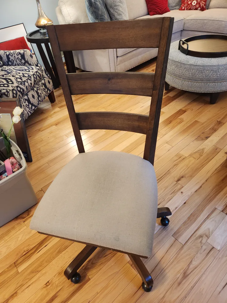Wooden Swivel Desk Chair thumbnail