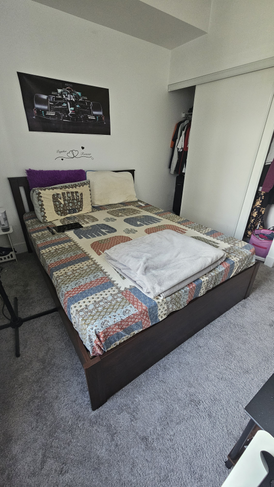 King size bed frame without mattress